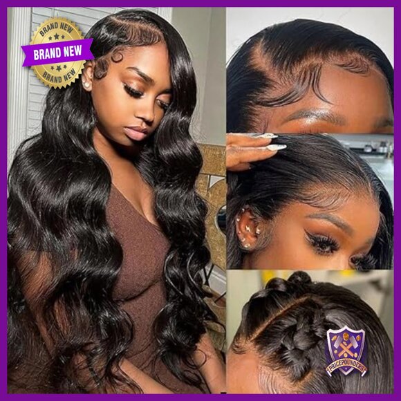 30 Inch Body Wave Lace Front Wig Human Hair Pre Plucked 13x4 HD Lace